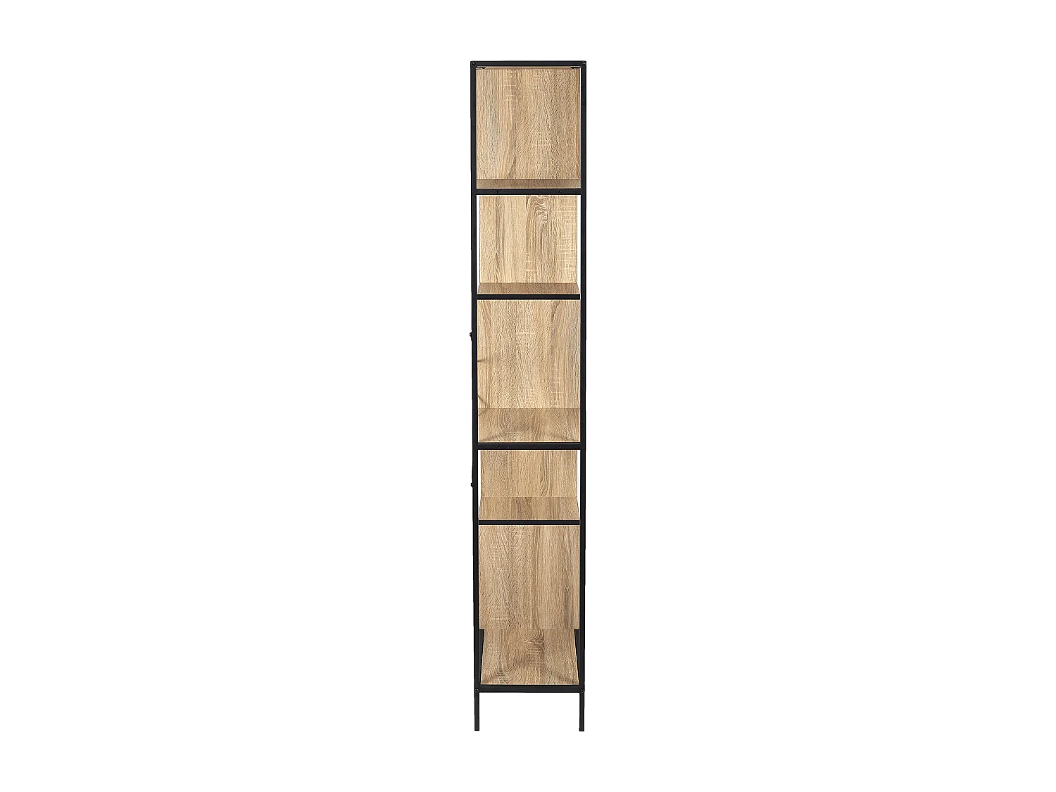 Etagere Edison 80x30x180cm Marron, Noir