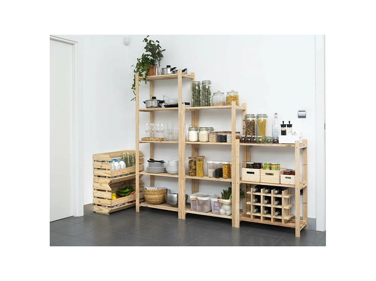 Etagère en kit profondeur 30 cm Natura 5 tablettes