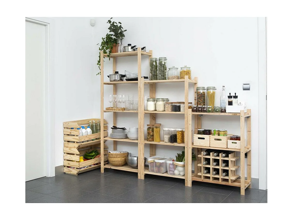 Etagère en kit profondeur 30 cm Natura 5 tablettes