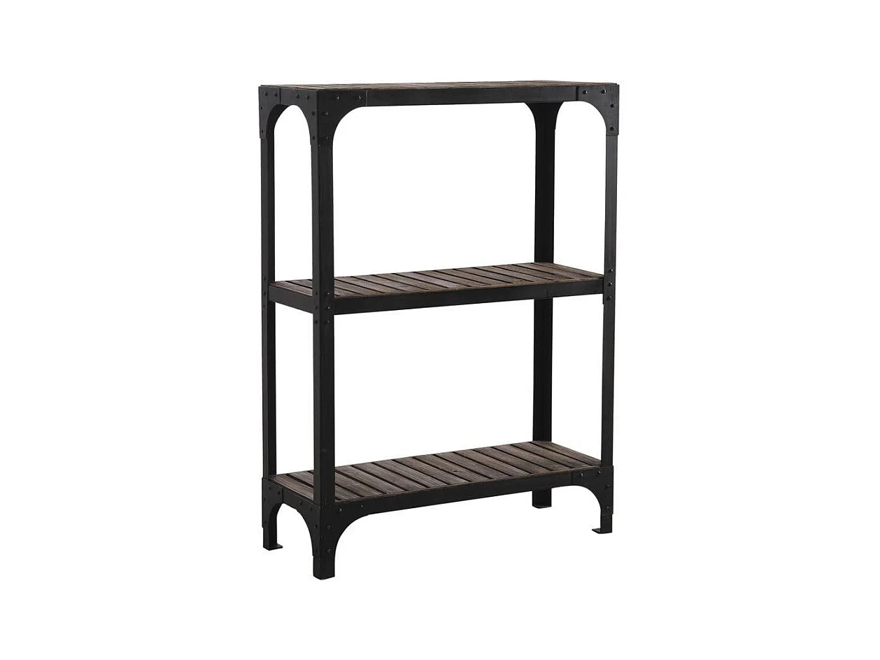 Étagère industrielle bois et métal Loft