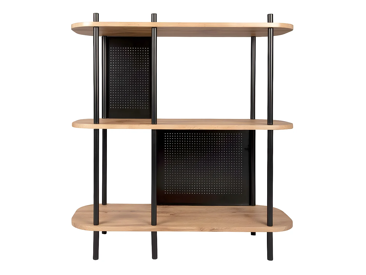 Regal aus Metall in Holzoptik Cabinet 80 x 30 x 83.5 cm