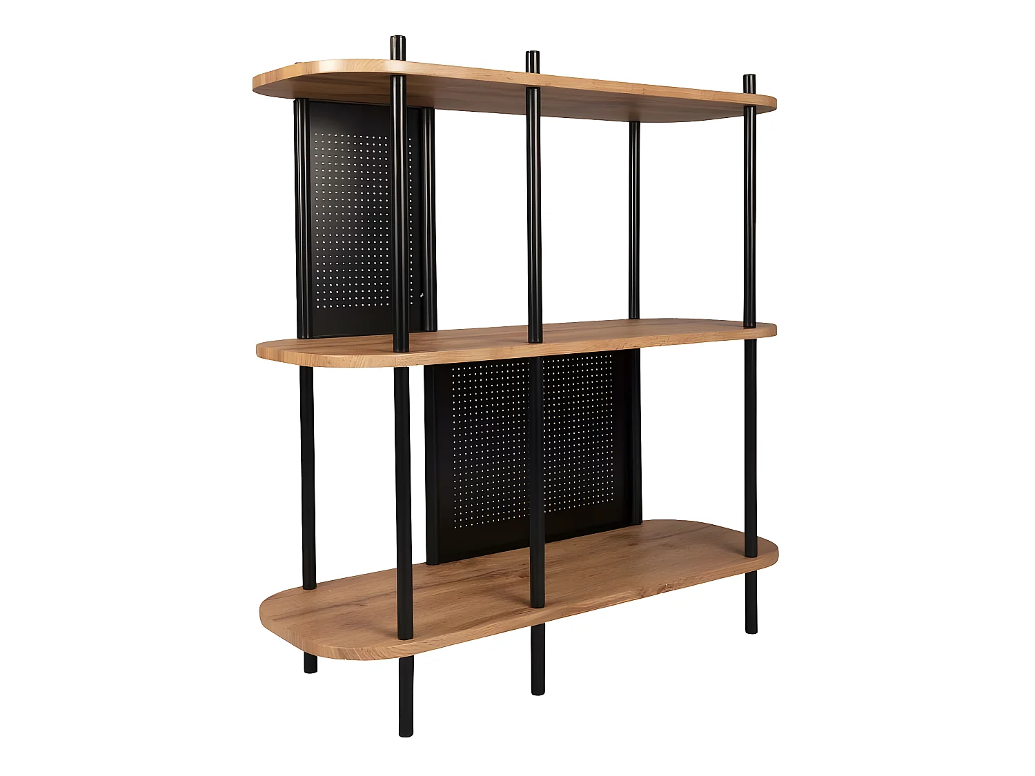 Regal aus Metall in Holzoptik Cabinet 80 x 30 x 83.5 cm