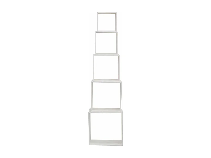 Étagères cube en bois de paulownia (Lot de 5)