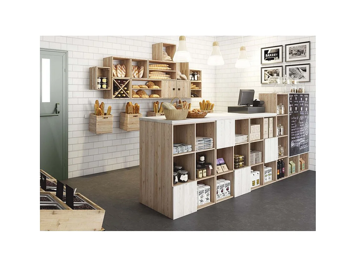 Étagère modulaire en pin massif Dinamic 3 tablettes