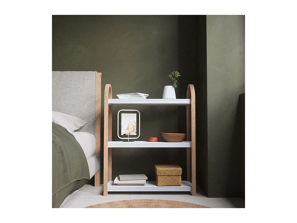 Étagère blanc et naturel Bellwood 3 étagères