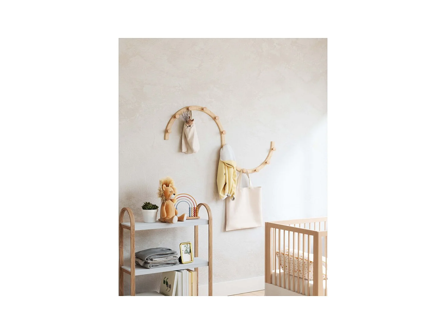 Étagère blanc et naturel Bellwood 3 étagères