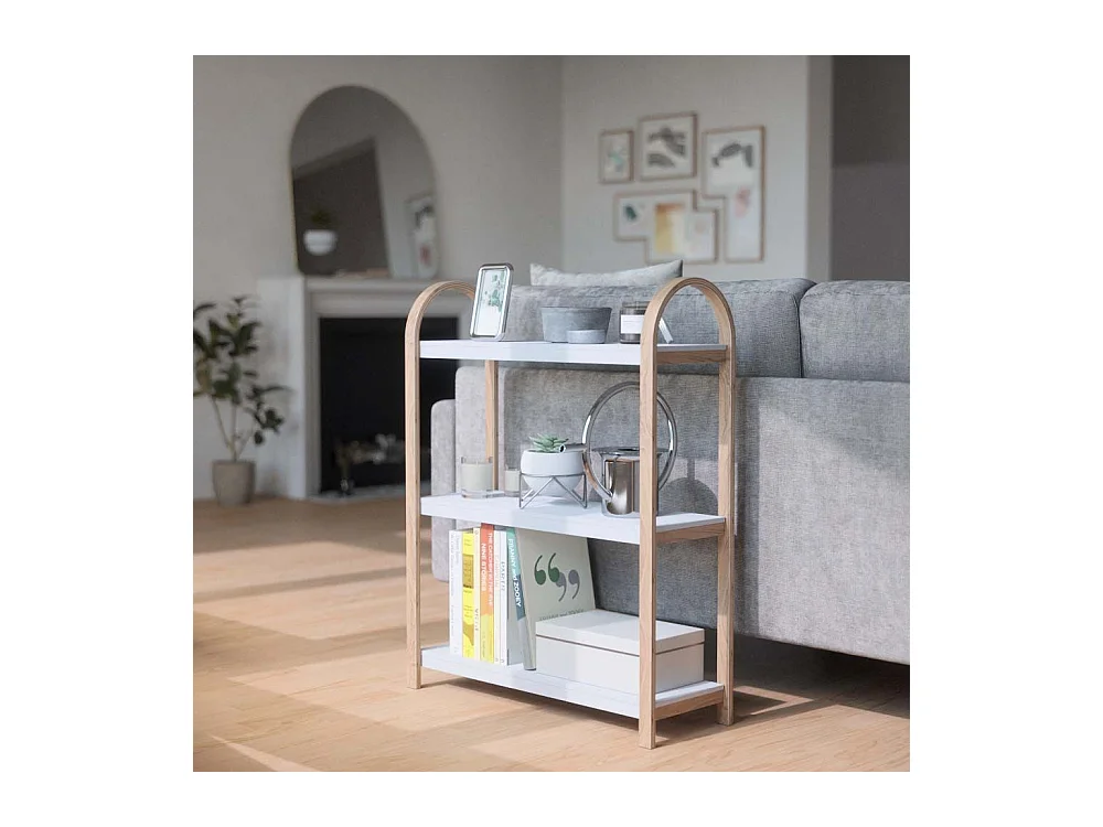 Étagère blanc et naturel Bellwood 3 étagères