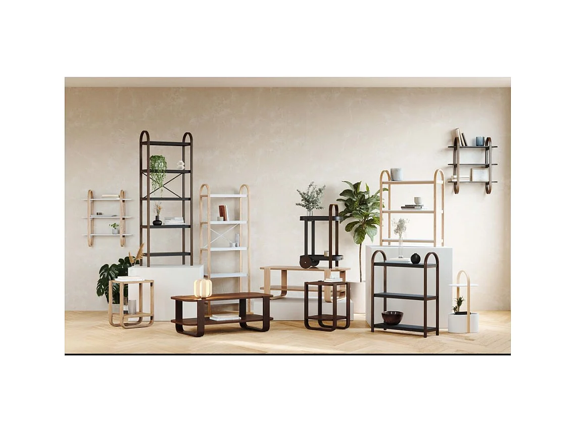 Étagère blanc et naturel Bellwood 3 étagères