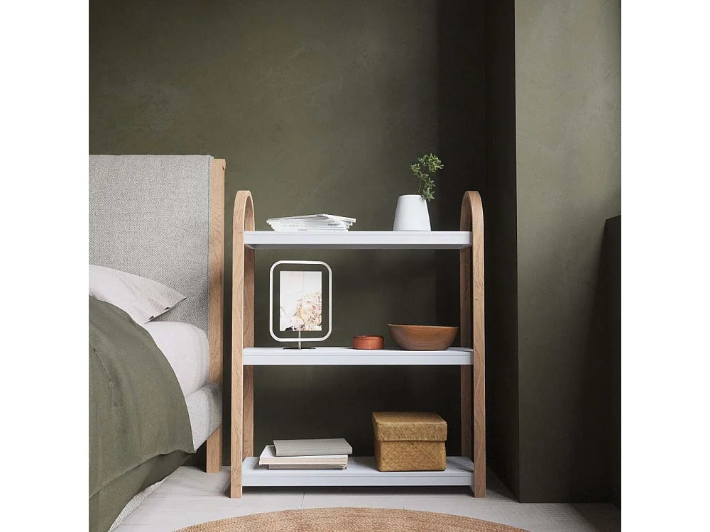 Étagère blanc et naturel Bellwood 3 étagères