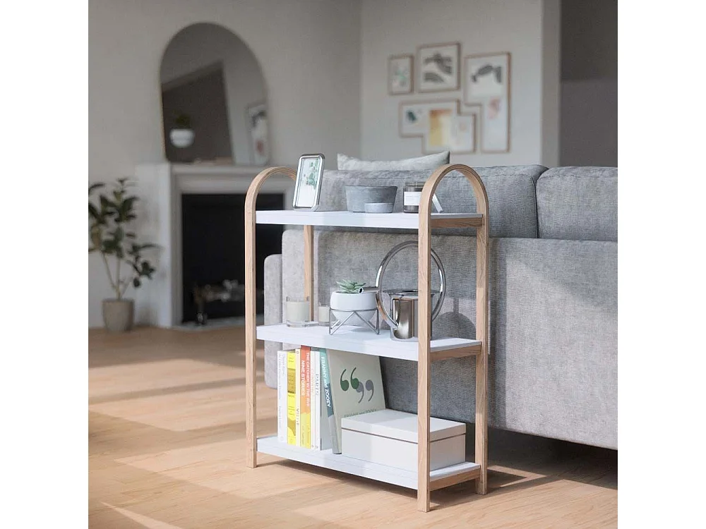 Étagère blanc et naturel Bellwood 3 étagères