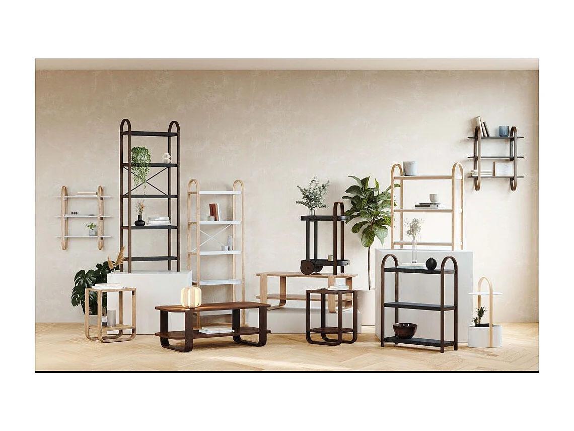 Étagère blanc et naturel Bellwood 3 étagères