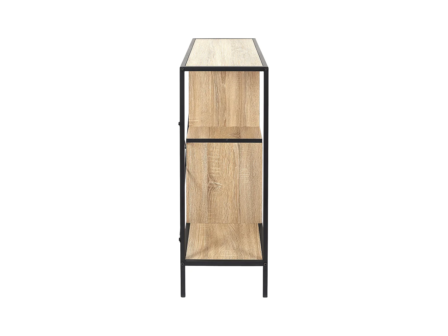 Etagere Edison 80x30x79.5cm Noir, Marron