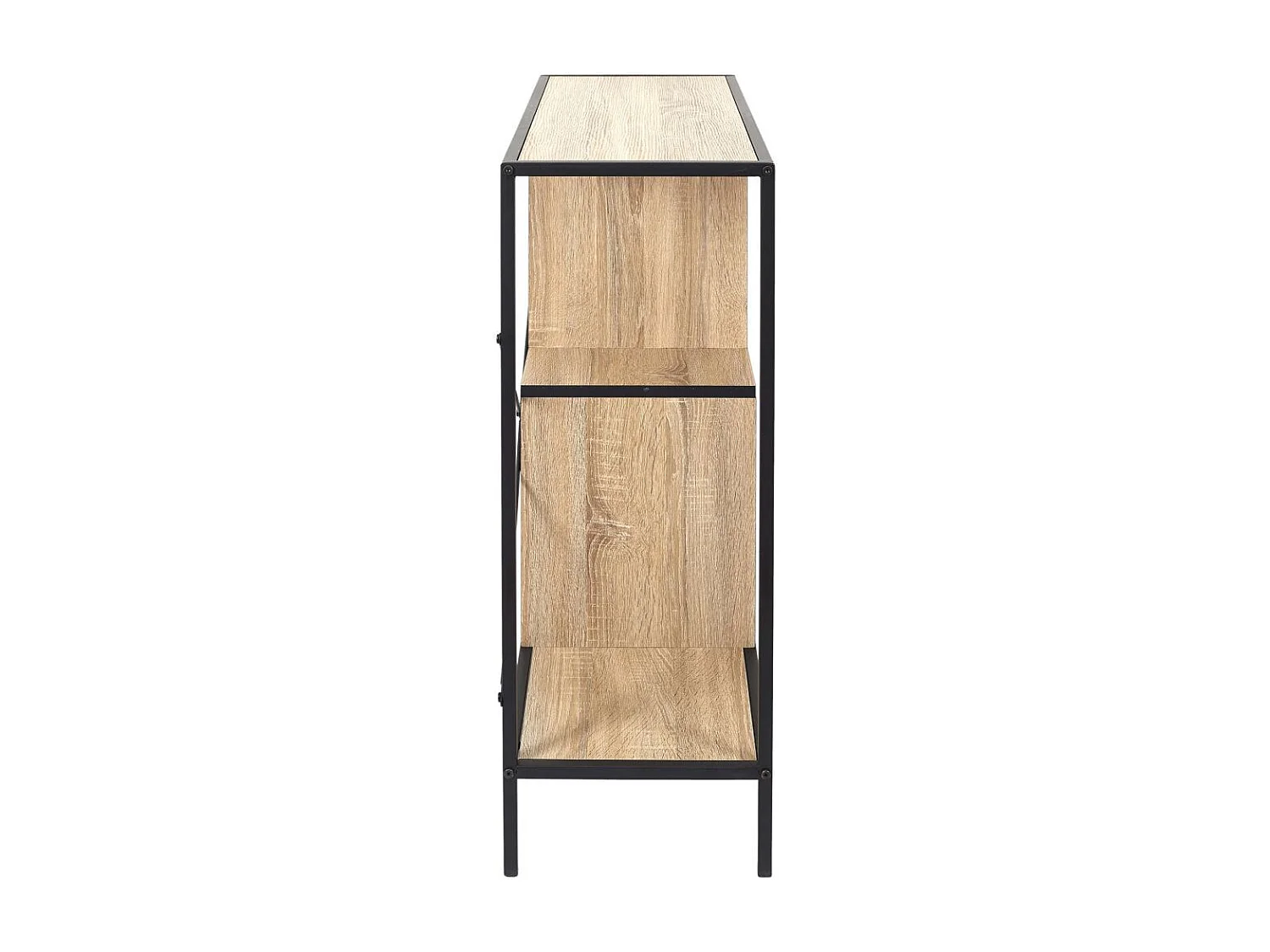 Etagere Edison 80x30x79.5cm Noir, Marron