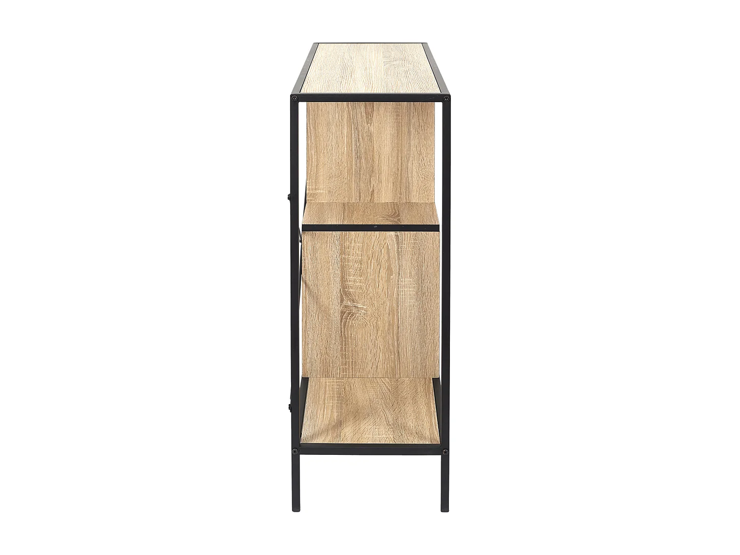 Etagere Edison 80x30x79.5cm Noir, Marron