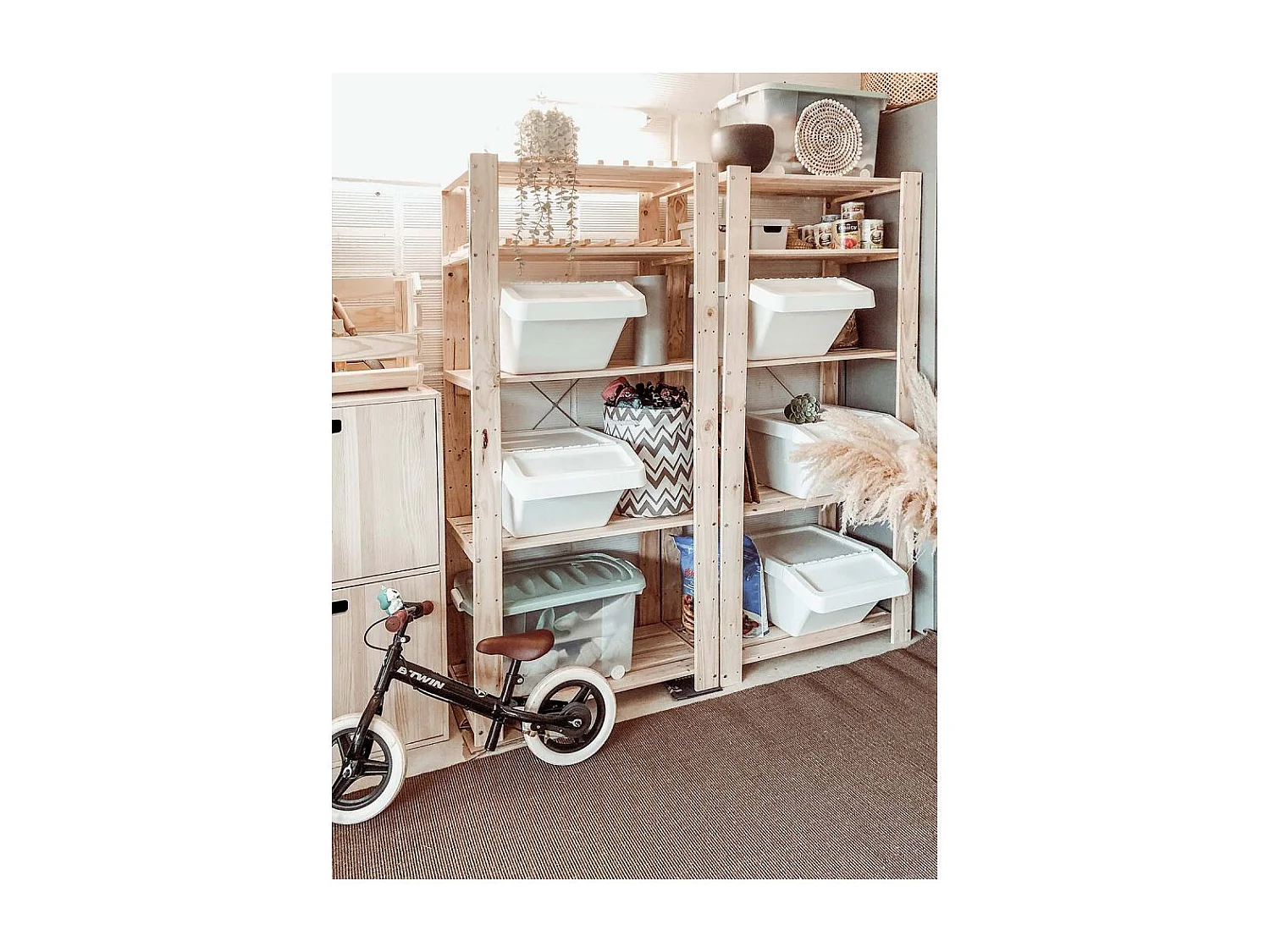 Estantería Evolution de pino macizo de alta resistencia con 3 estantes