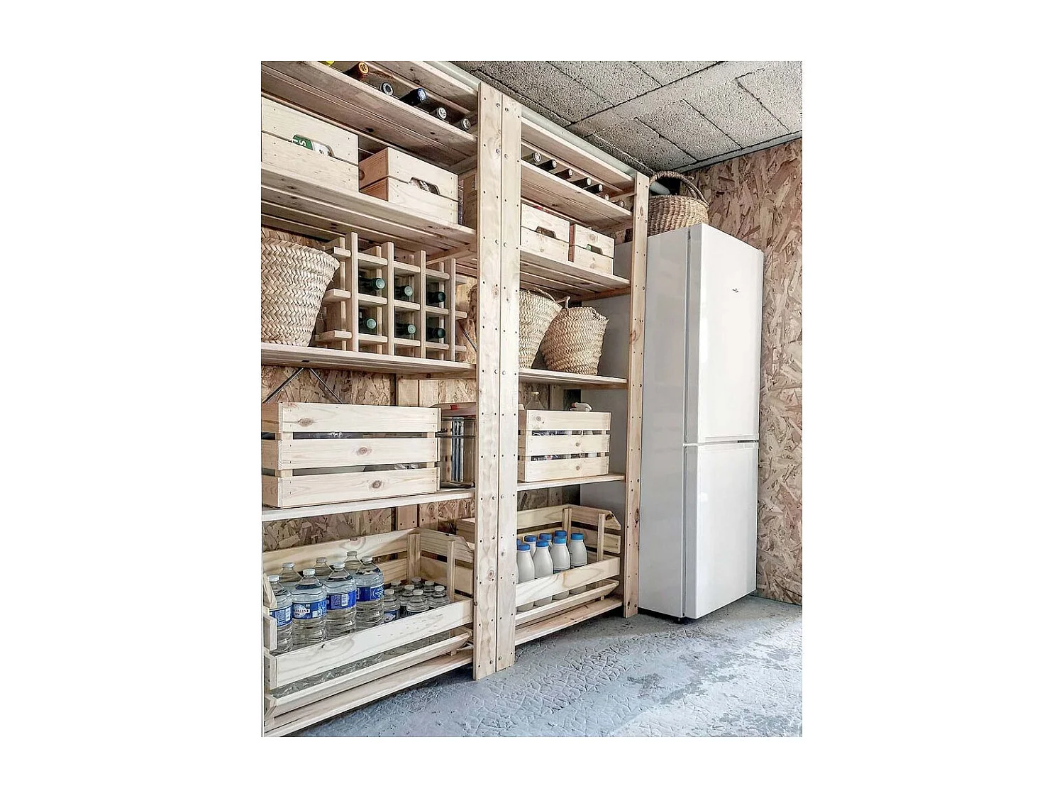 Étagère charge lourde en pin massif Evolution 3 tablettes