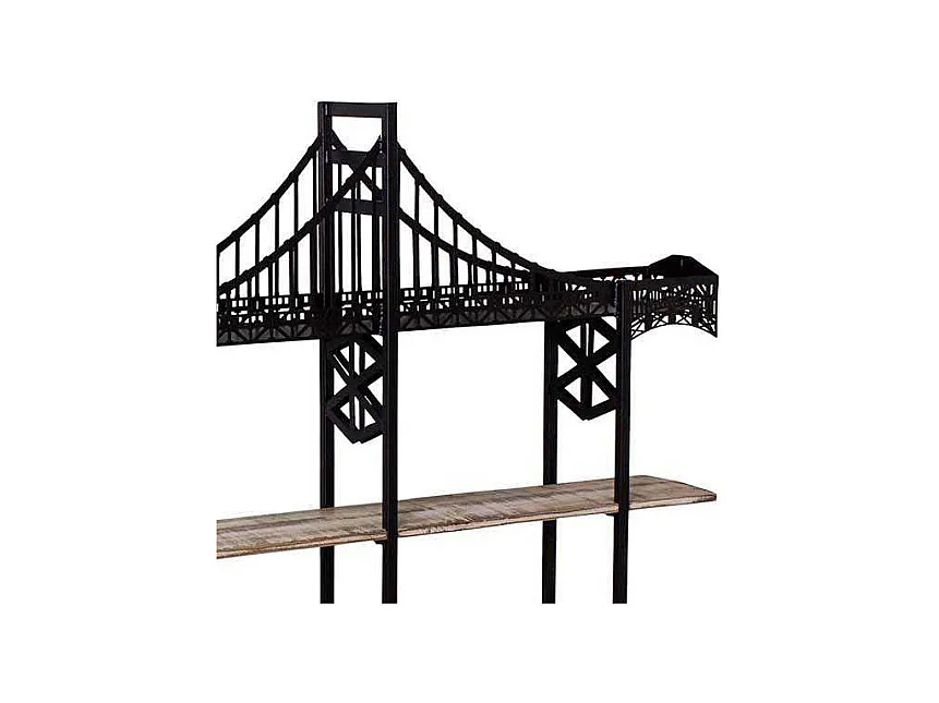 Etagères en bois et fer Pont 146.5 x 13 x 70 cm