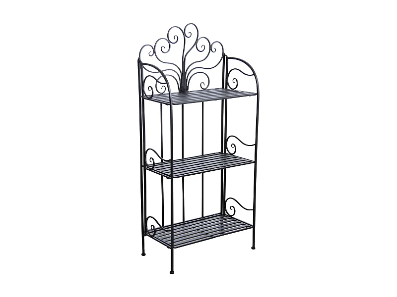 Etagère pliante en métal Arabesques 3 tablettes