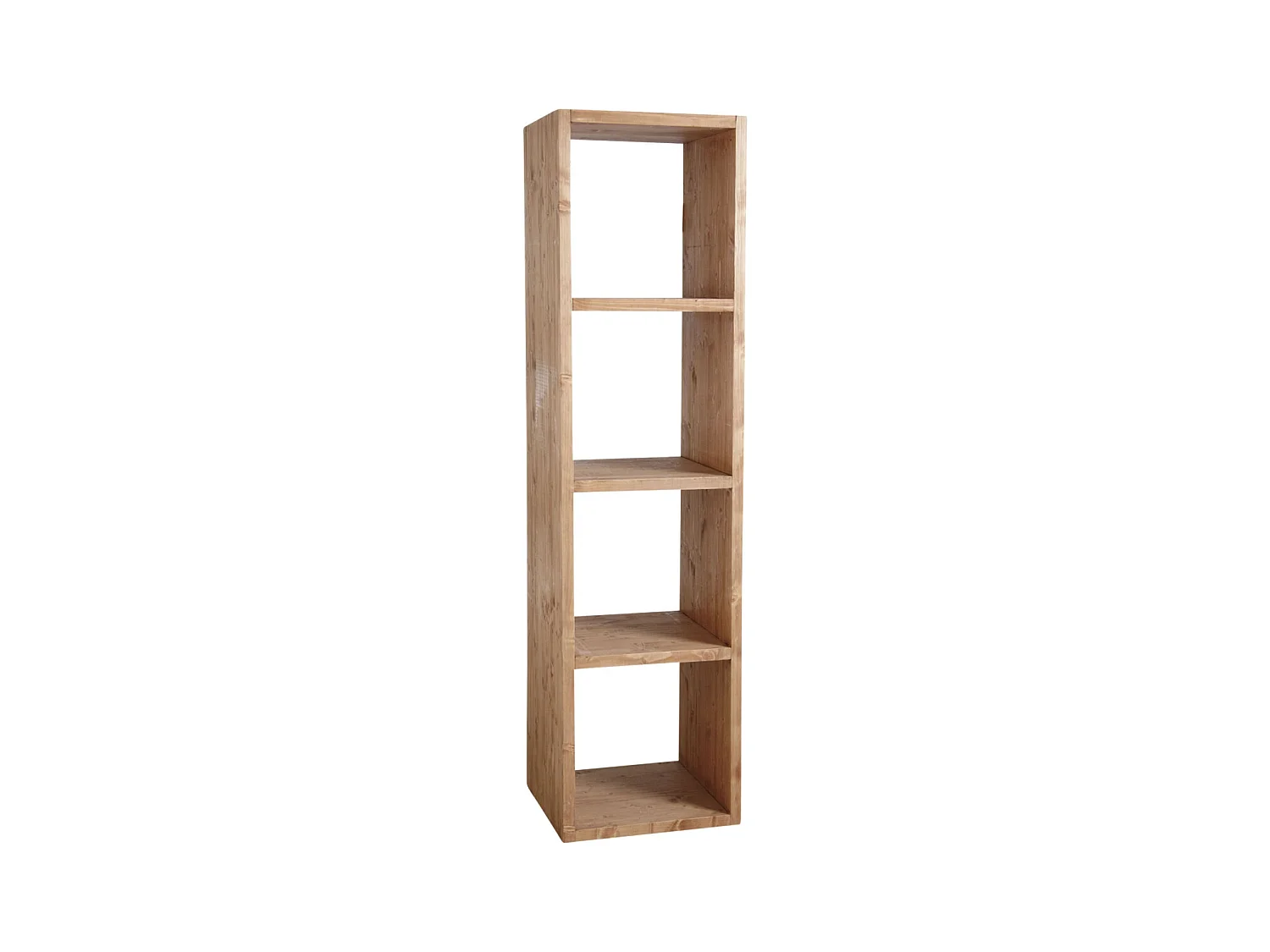 Etagère 4 cases en épicéa ciré miel 4 cases