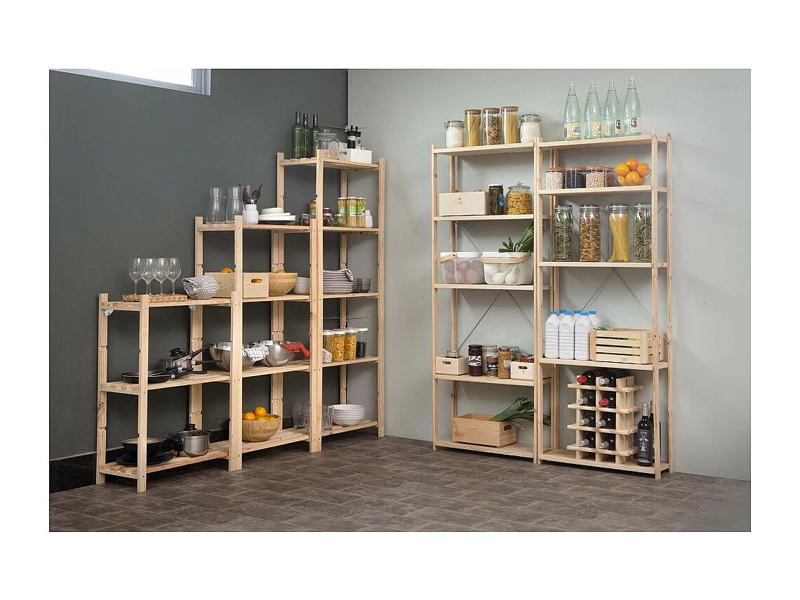 Etagère en kit profondeur 30 cm Natura 4 tablettes