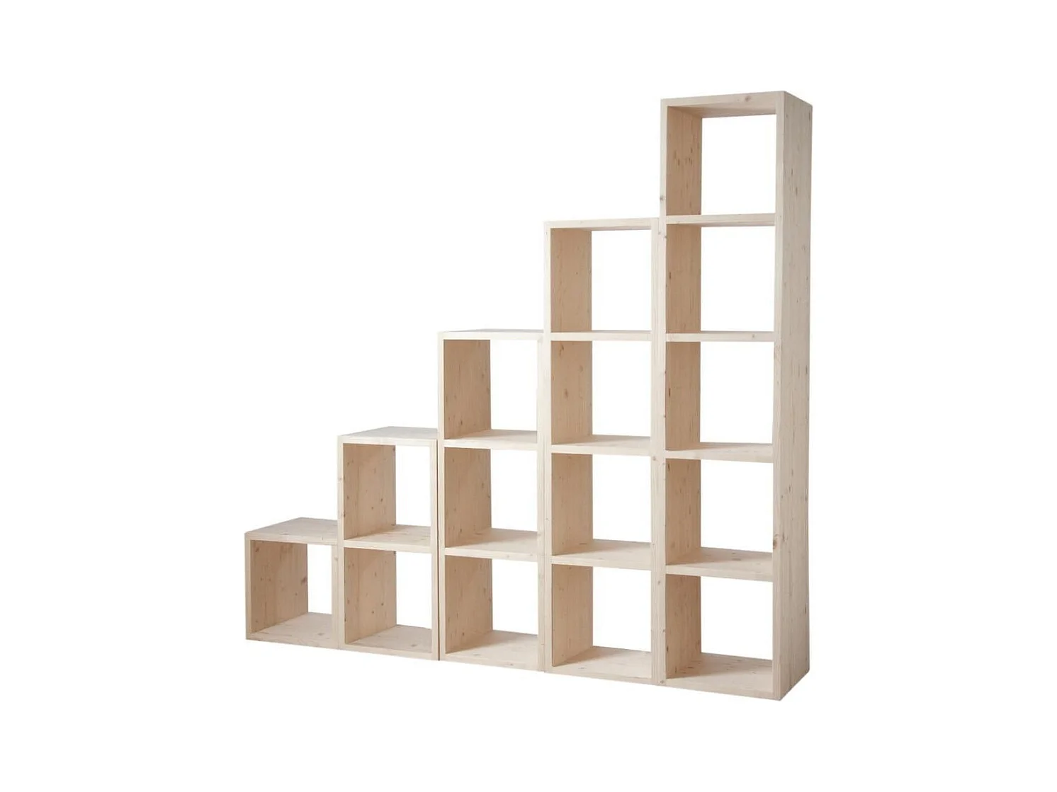 Etagère modulable 4 cases en épicéa 4 cases