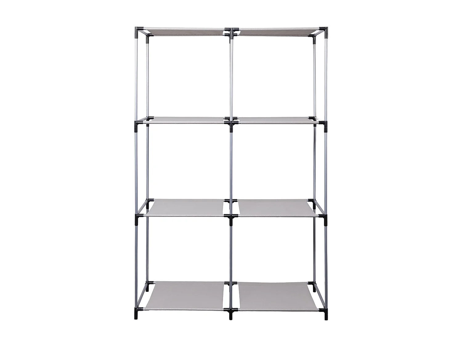 Etagere 6 Casiers Gris, Noir