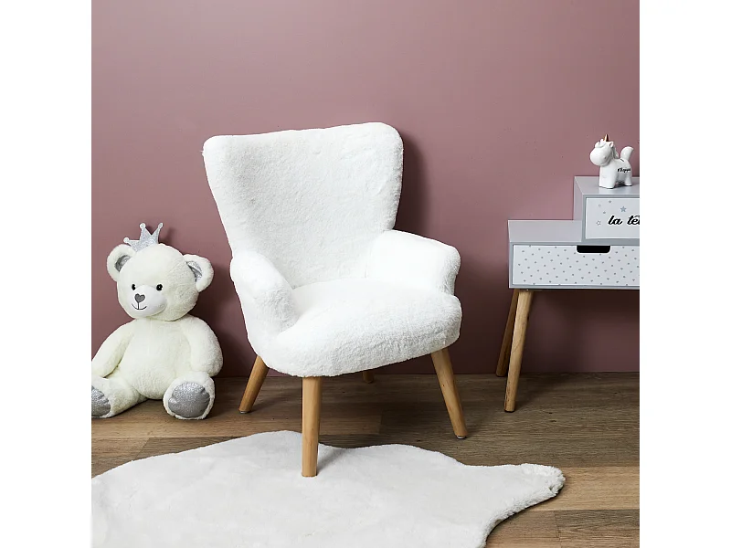 Fauteuil Helsinki Enfant Imitation Fourrure