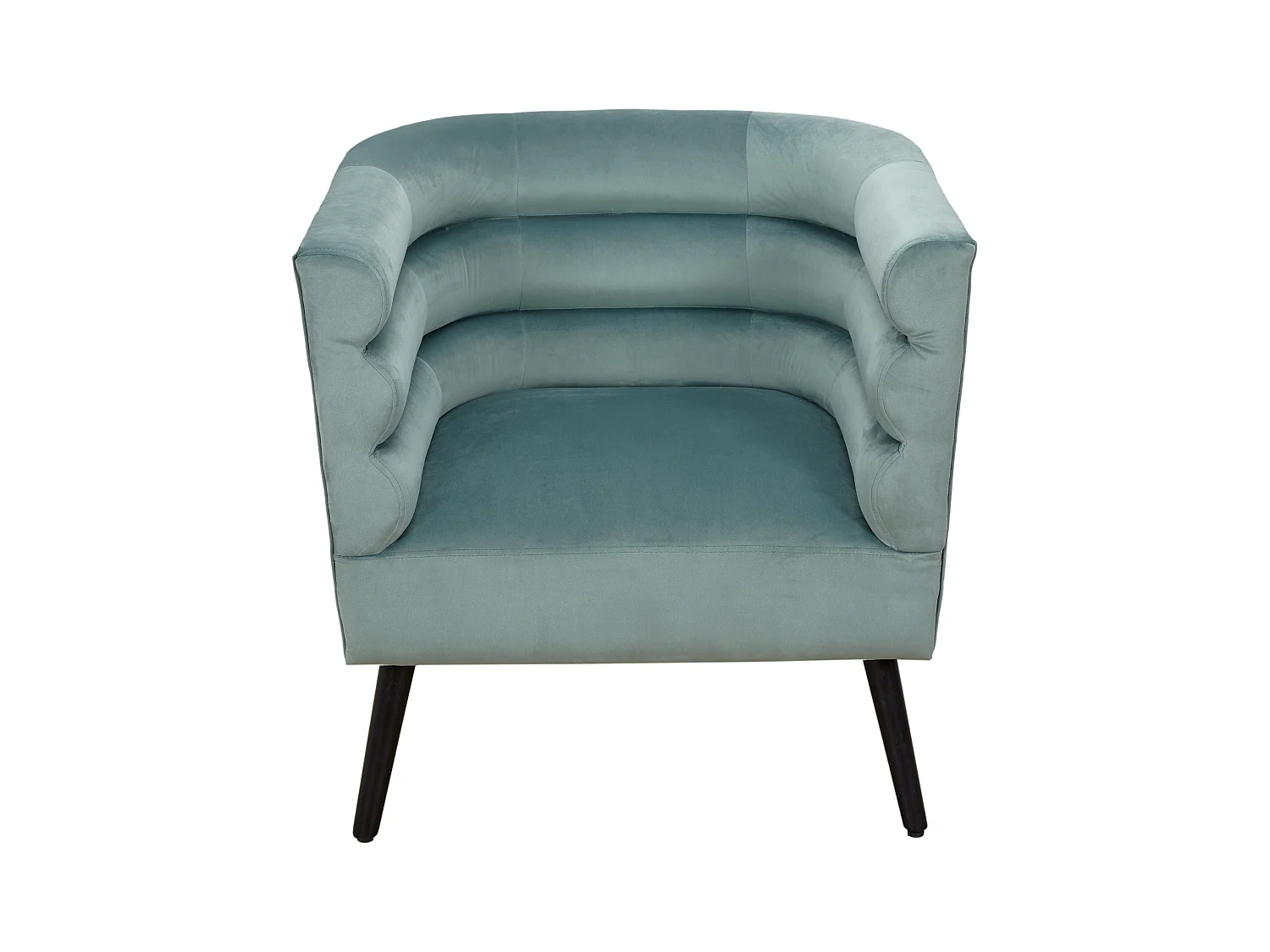 Fauteuil Amelia Velours Vert Vert, Gris, Noir