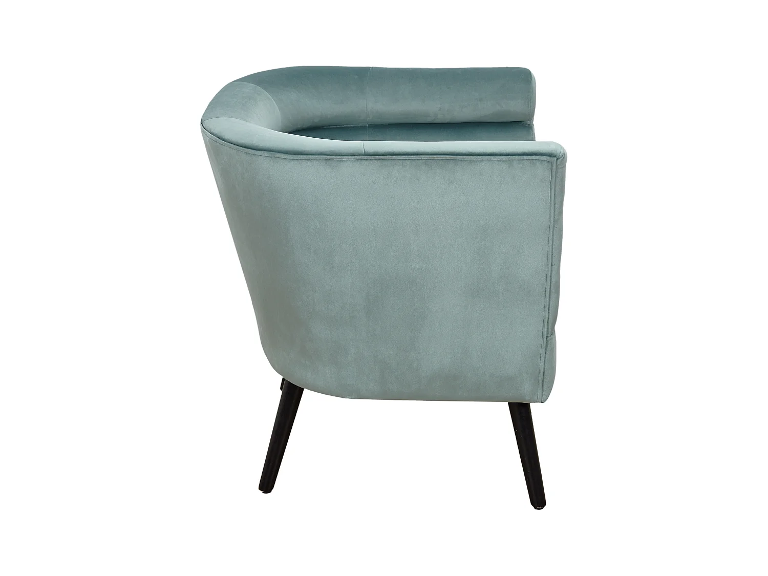 Fauteuil Amelia Velours Vert Vert, Gris, Noir