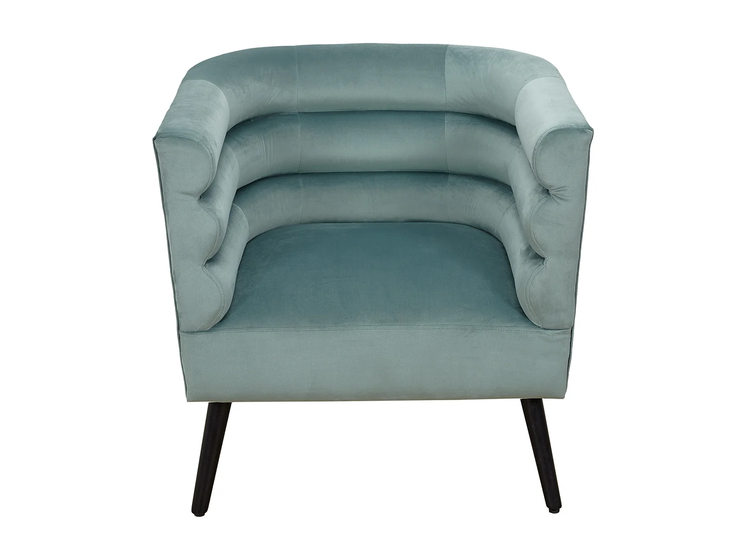 Fauteuil Amelia Velours Vert Vert, Gris, Noir