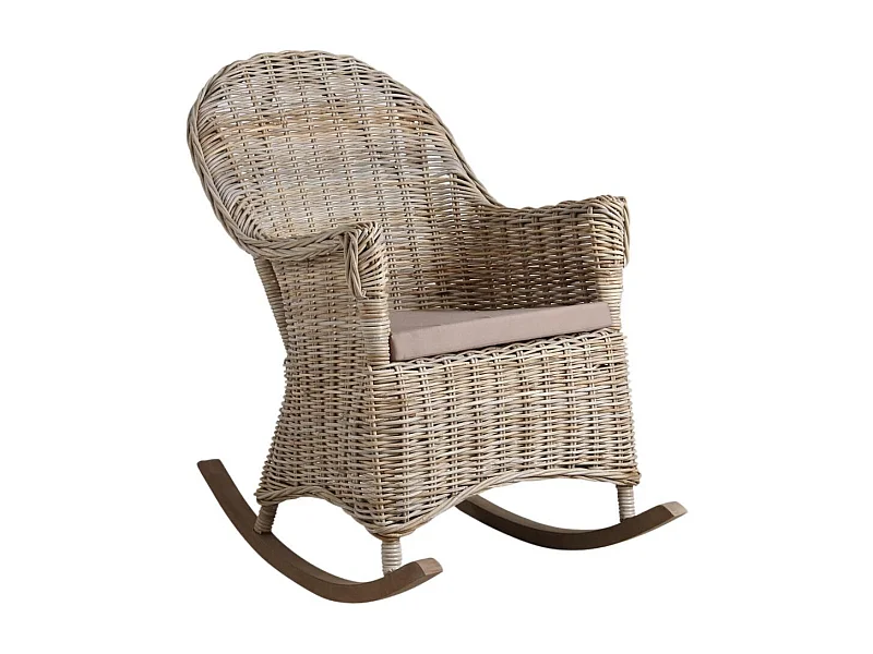Rocking chair en poelet gris Kresek