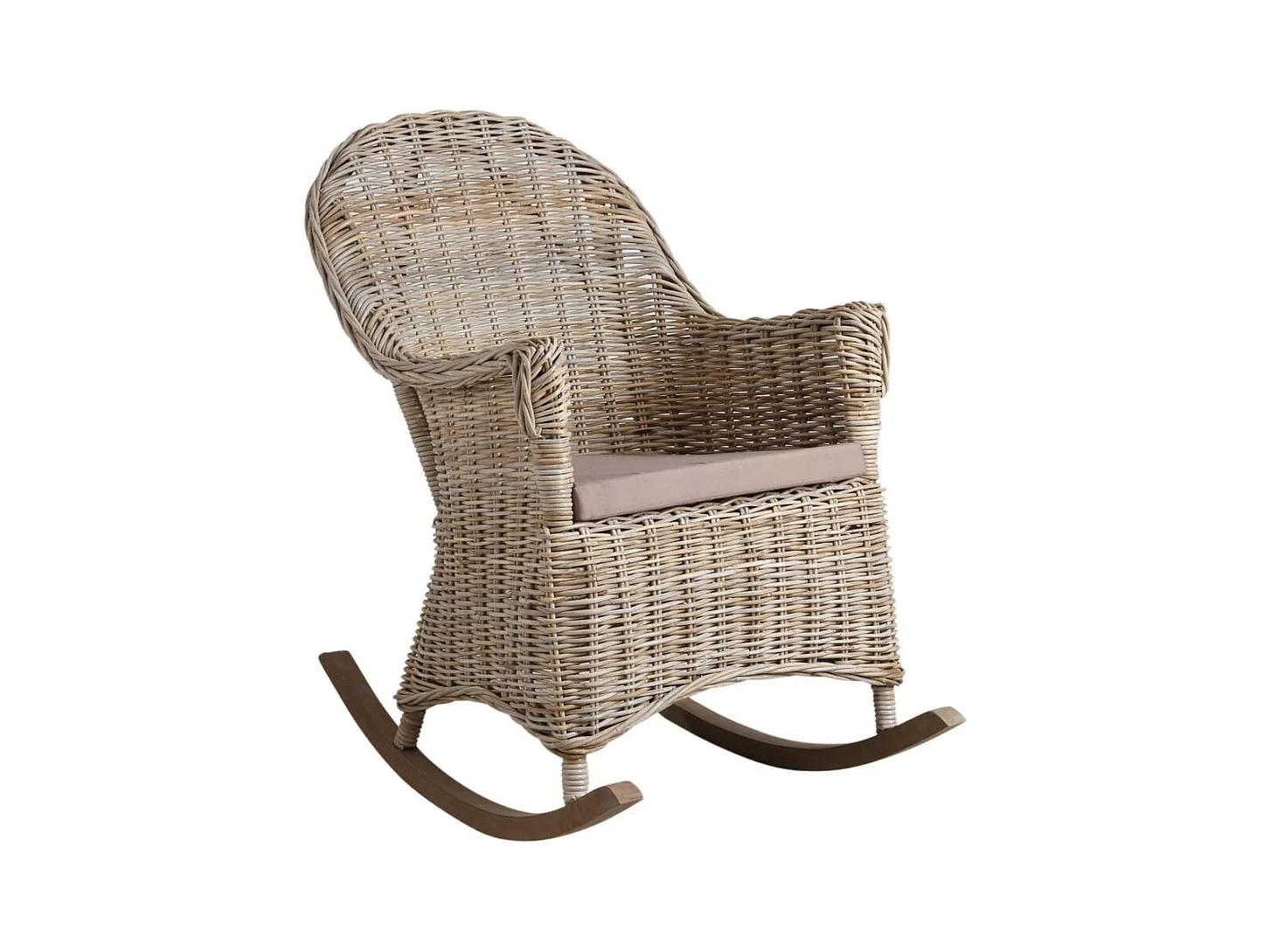 Rocking chair en poelet gris Kresek