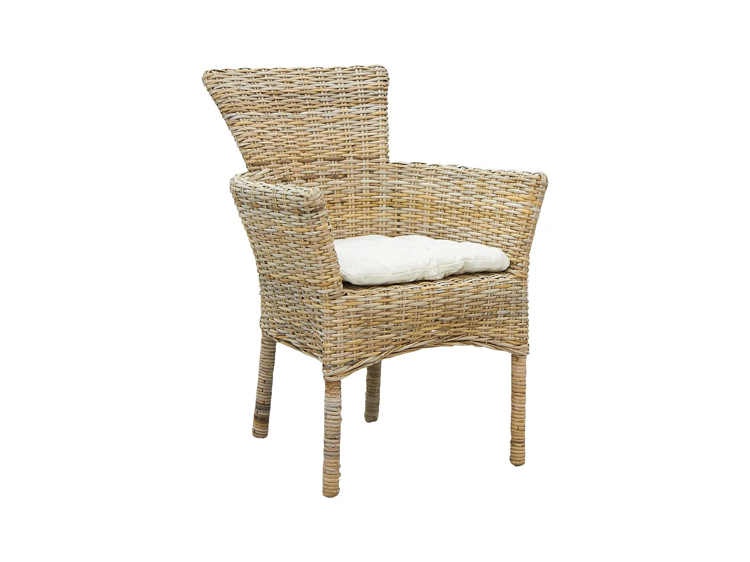 Fauteuil en poelet gris