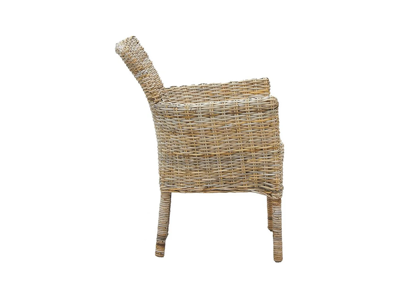 Fauteuil en poelet gris