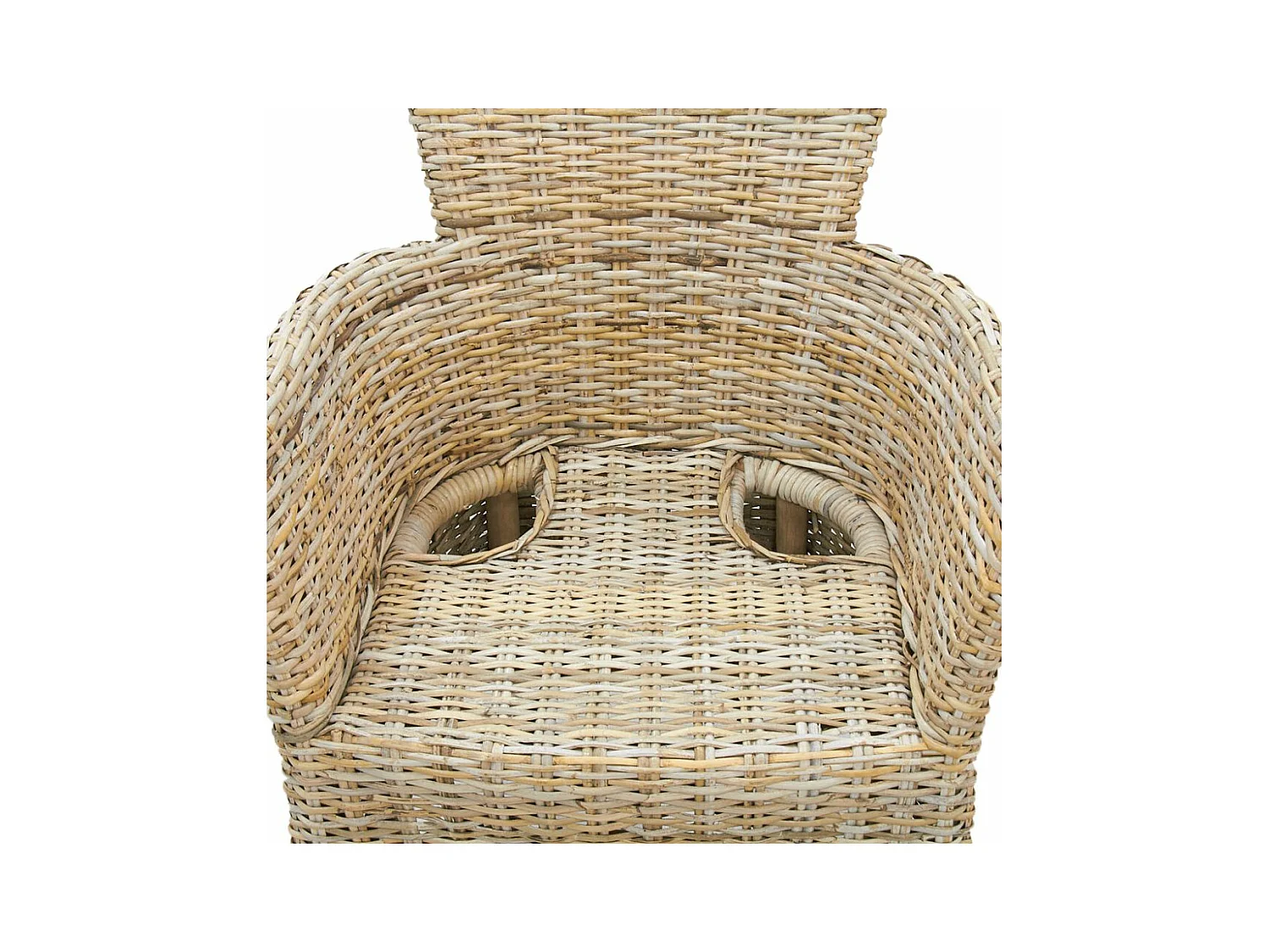 Fauteuil en poelet gris