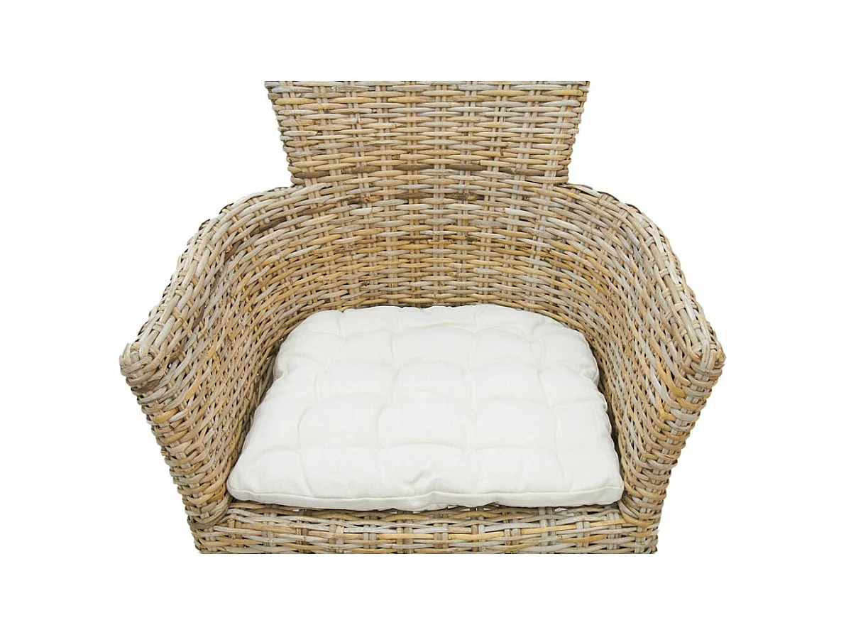 Fauteuil en poelet gris