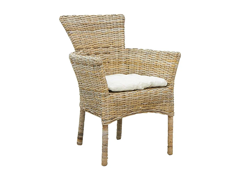 Fauteuil en poelet gris