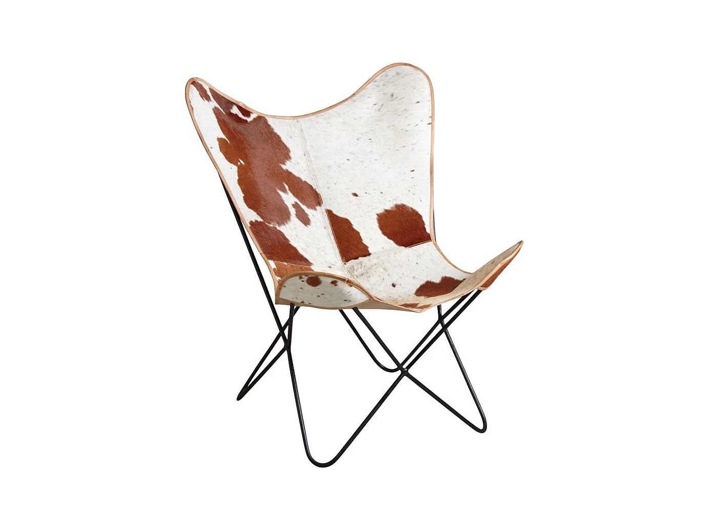 Fauteuil butterfly en peau de vache