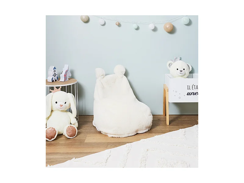 Fauteuil Poire Enfant Ted Imitation Fourrure