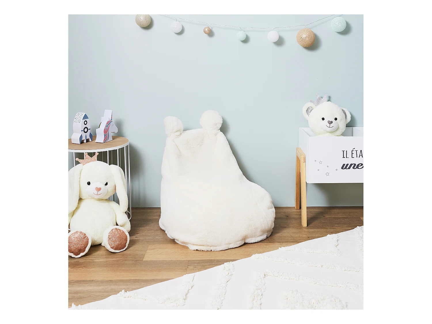 Fauteuil Poire Enfant Ted Imitation Fourrure