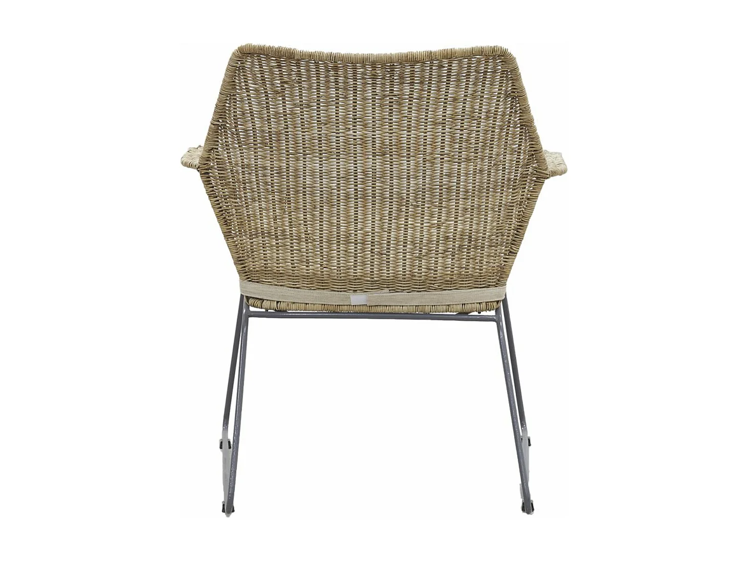 Fauteuil en poelet gris et métal