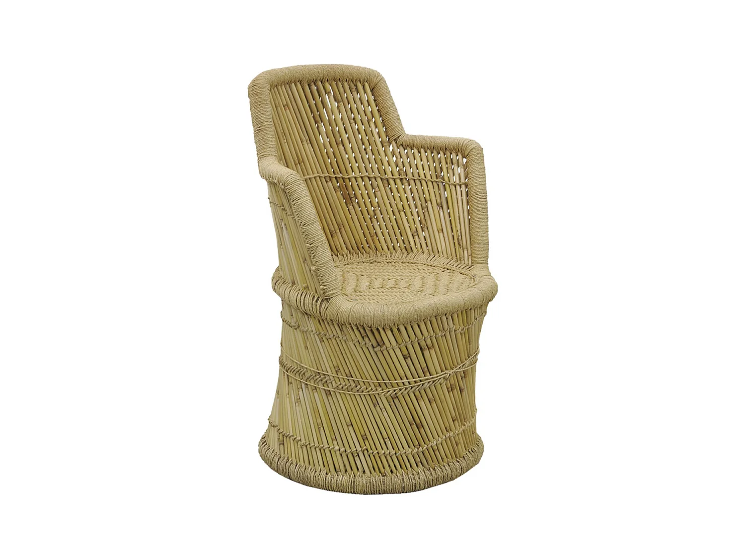 Fauteuil en roseau naturel