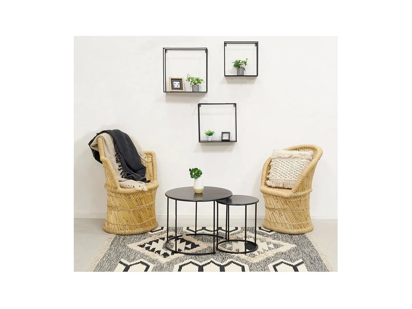 Fauteuil en roseau naturel