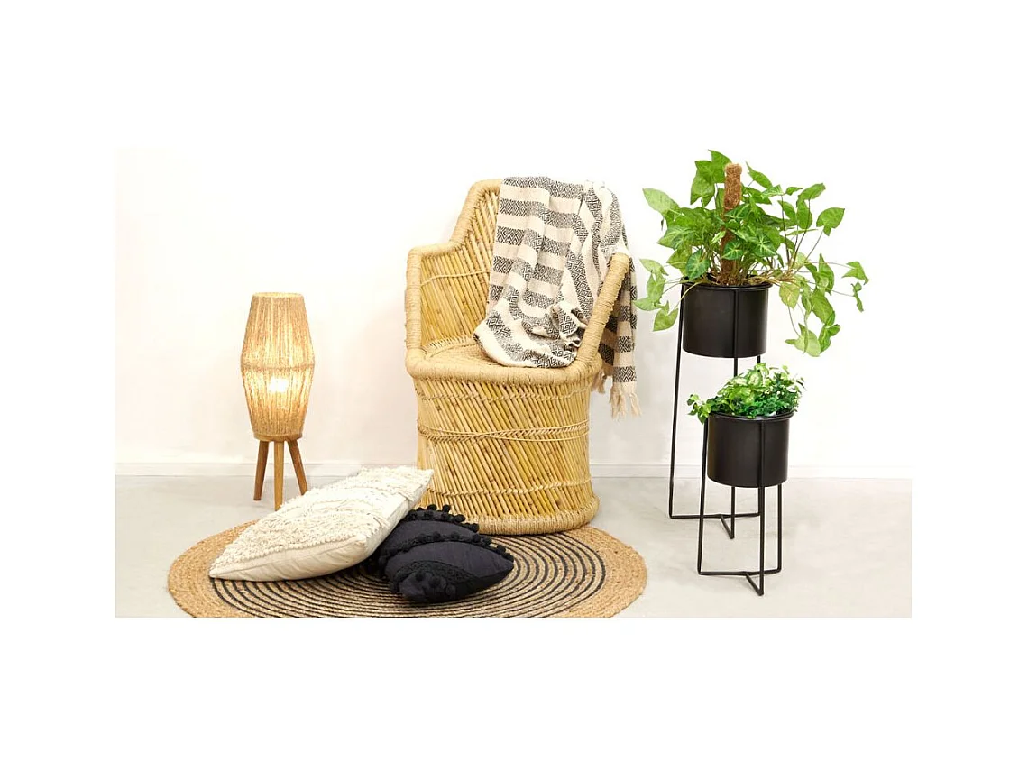 Fauteuil en roseau naturel