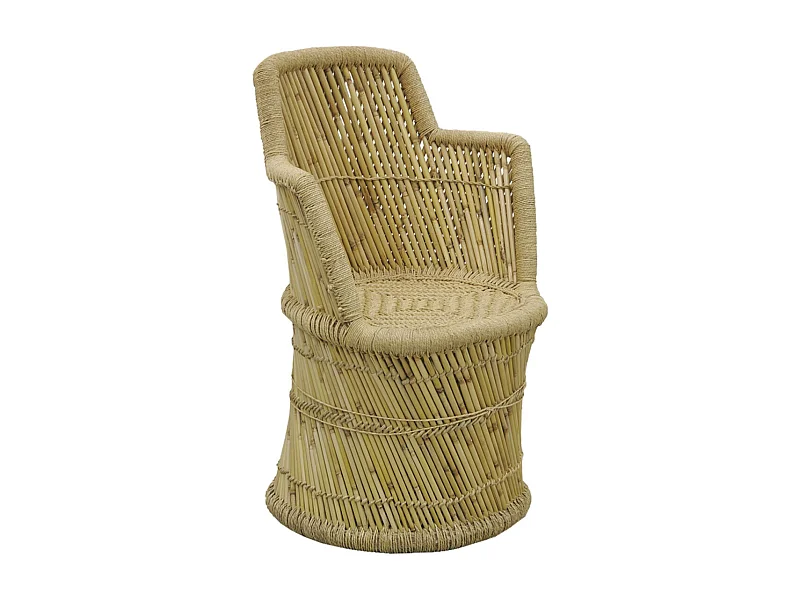 Fauteuil en roseau naturel