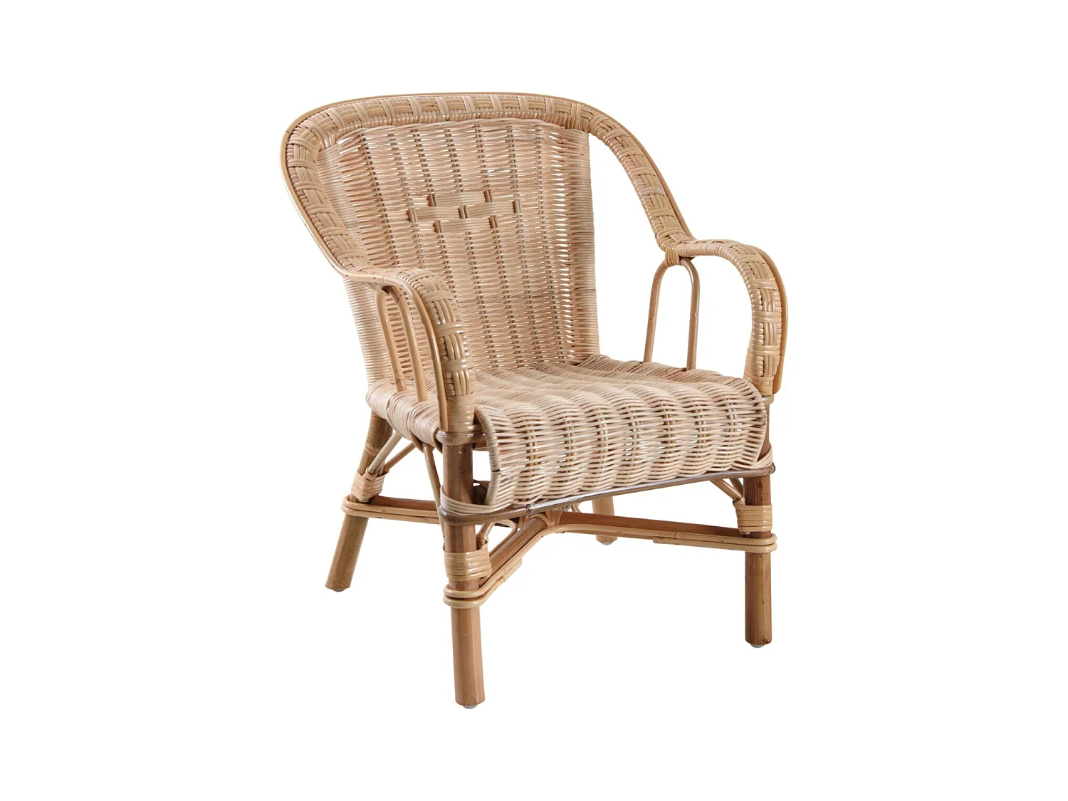 Fauteuil enfant en rotin Loni Naturel