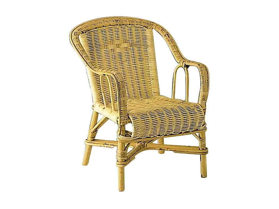 Fauteuil enfant en rotin Loni Naturel