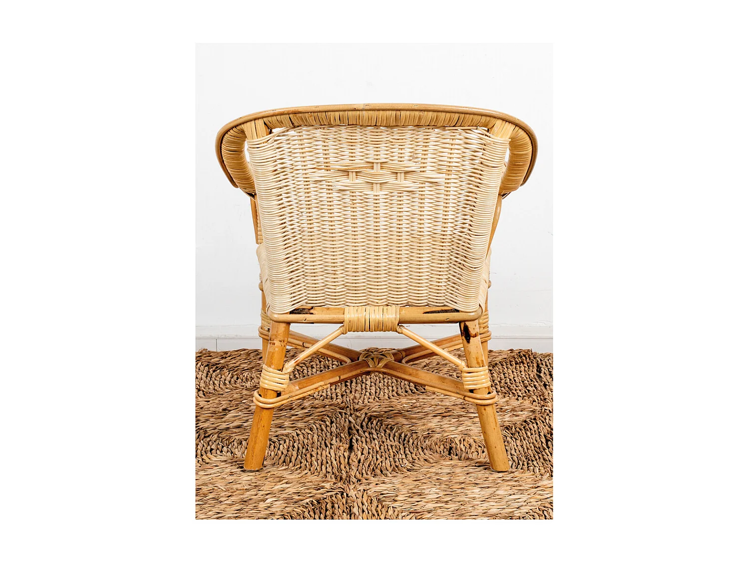 Fauteuil enfant en rotin Loni Naturel
