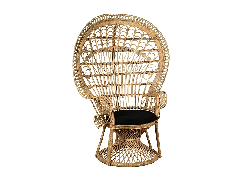Fauteuil Emmanuelle en rotin Paon