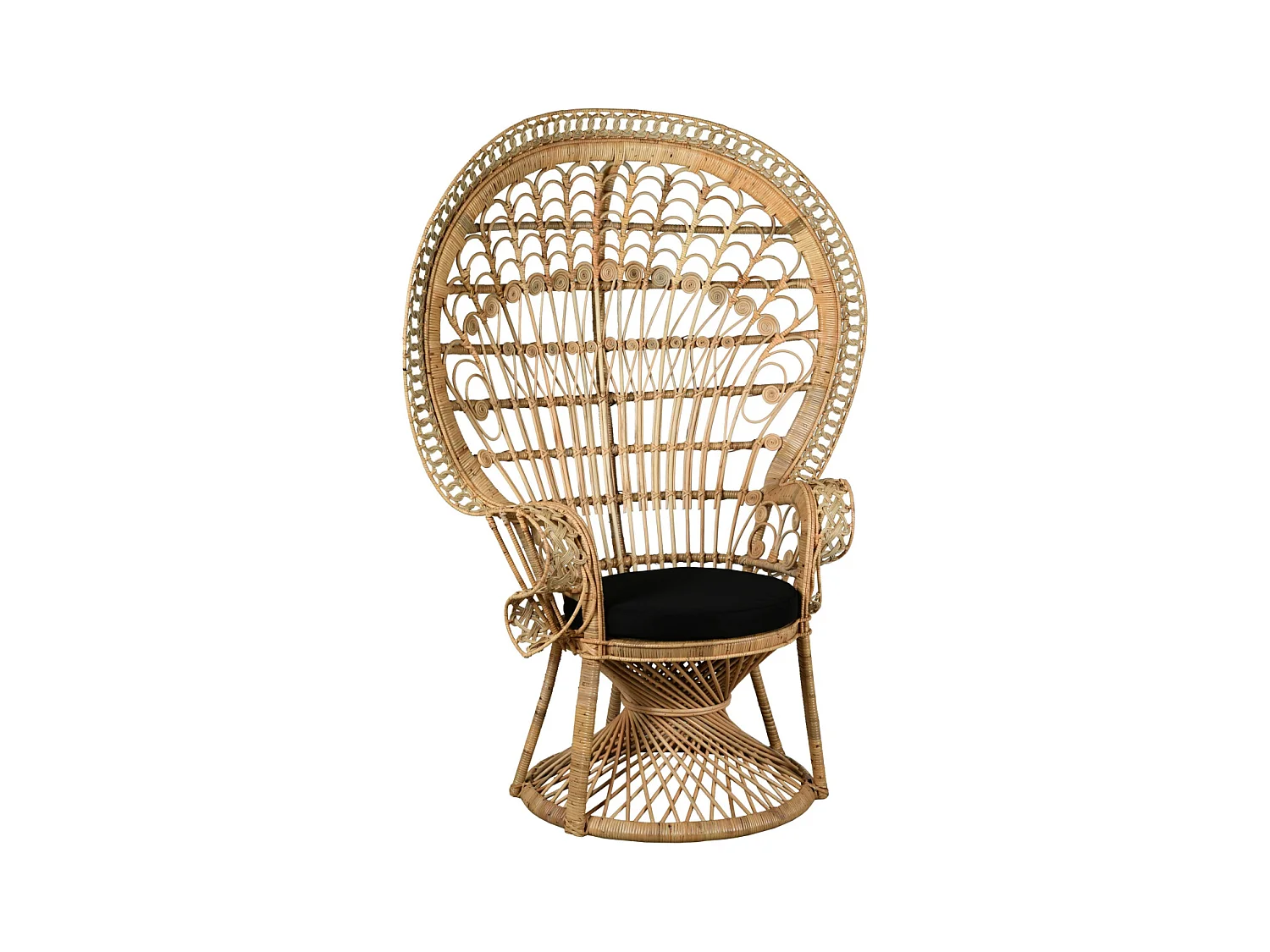 Fauteuil Emmanuelle en rotin Paon